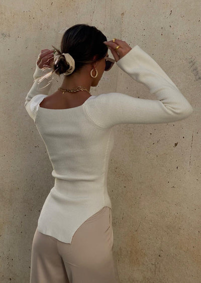 Celine – Sleek Square Neck – Bodycon Top