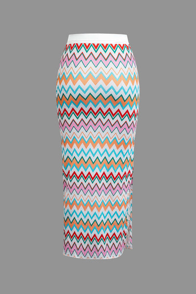 Lilo – Contemporary Contrast – Knit Tank and Maxi Skirt Set