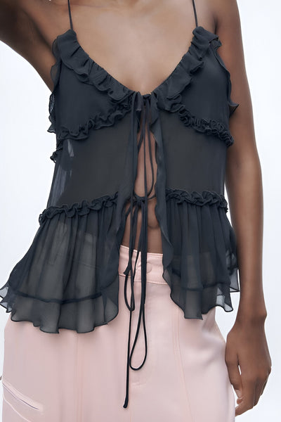Carrie – Elegant Ruffle Detail – Top