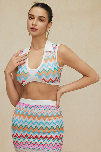 Lilo – Contemporary Contrast – Knit Tank and Maxi Skirt Set