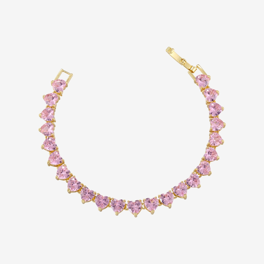 Lila – Heart-Shaped Elegance – Tennis Bracelet