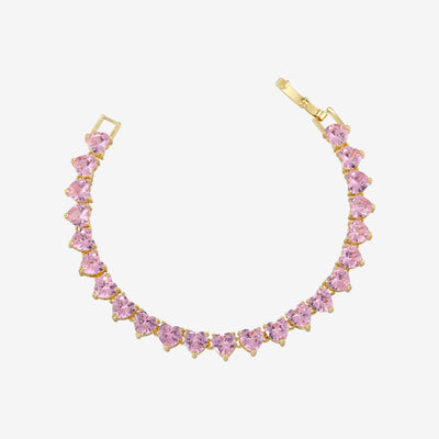 Lila – Heart-Shaped Elegance – Tennis Bracelet