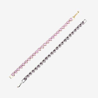 Lila – Heart-Shaped Elegance – Tennis Bracelet