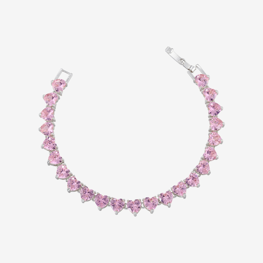 Lila – Heart-Shaped Elegance – Tennis Bracelet
