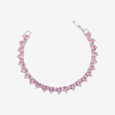 Lila – Heart-Shaped Elegance – Tennis Bracelet